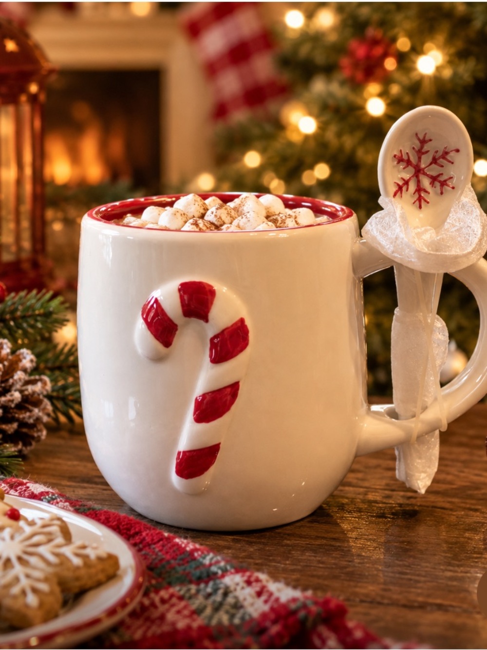 Merry Makers Candy Cane mug & spoon set